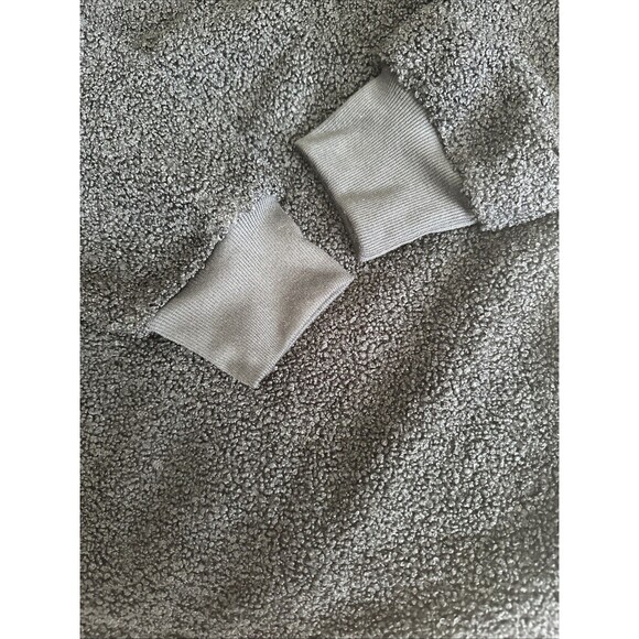 Three Dots Womens Mock-Neck Fleece Half-Zip Sweatshirt Pullover deep Black M - Picture 3 of 6